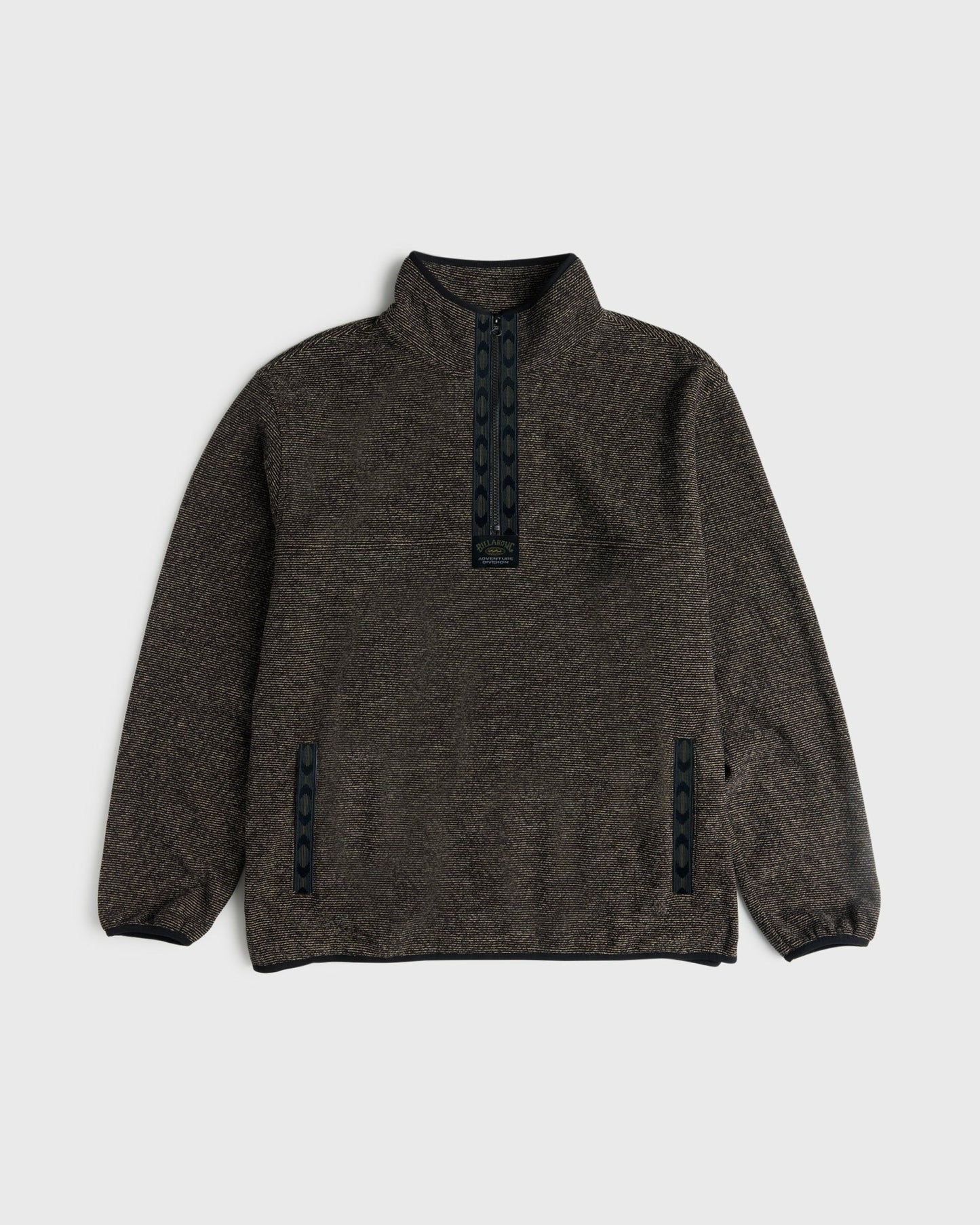Billabong Men's Frontier Mockneck Quarter-Zip Fleece - Black
