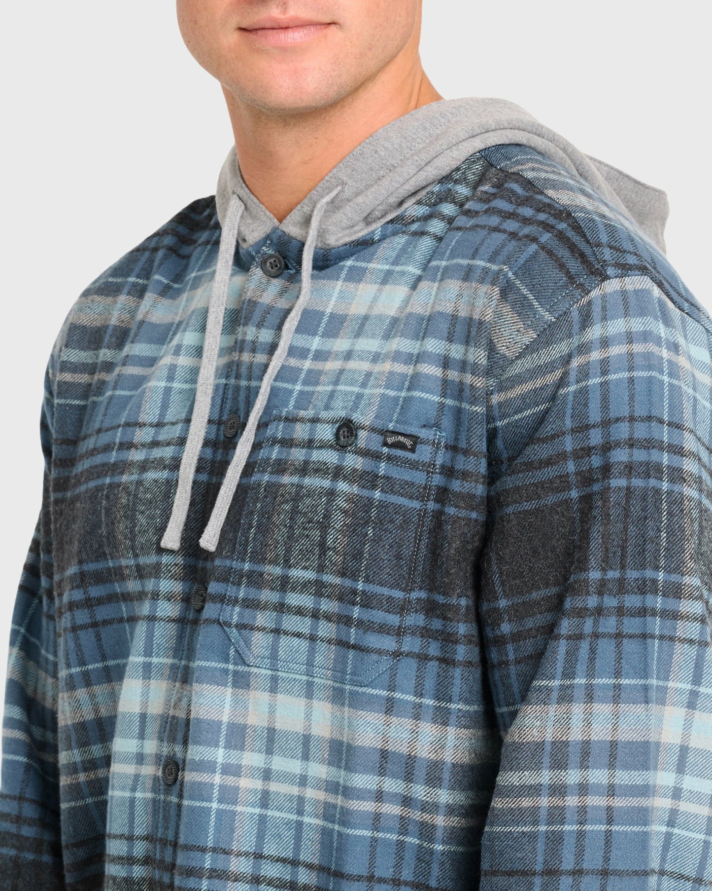 Billabong Men's Baja Long Sleeve Flannel Shirt - Dark Denim