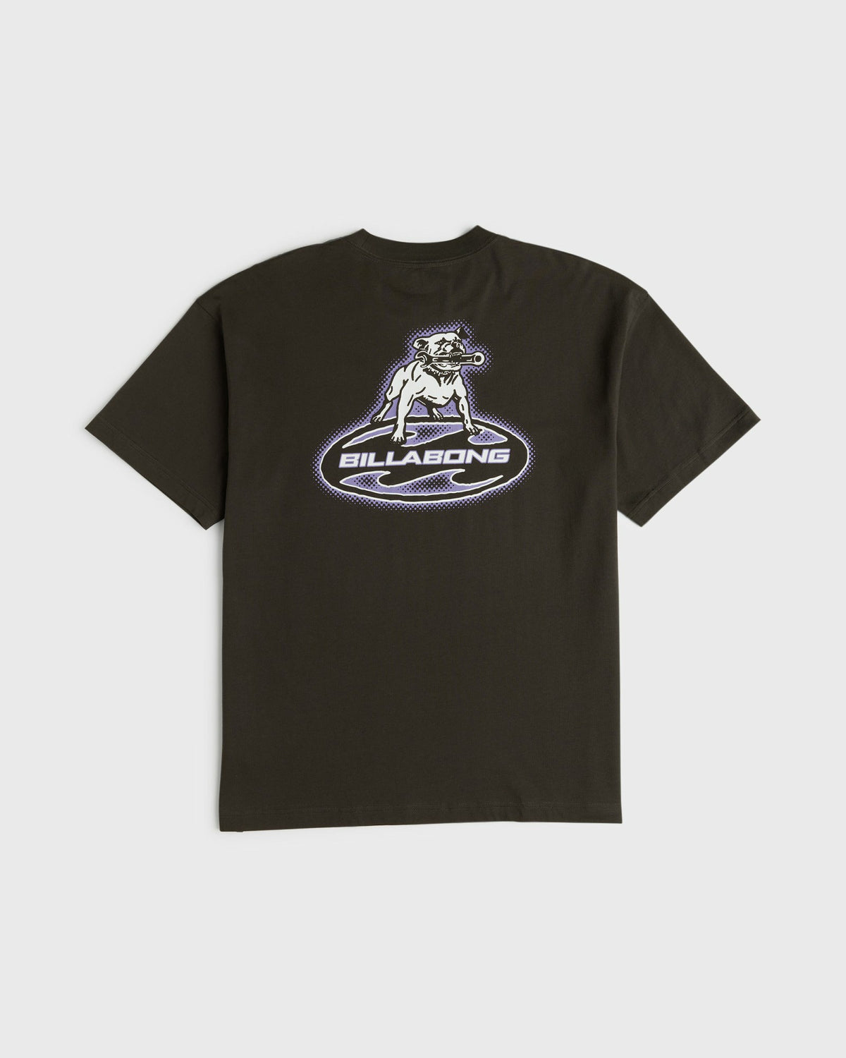 Billabong Men's Bad Dog OG Short Sleeve Cotton T-Shirt - Washed Black