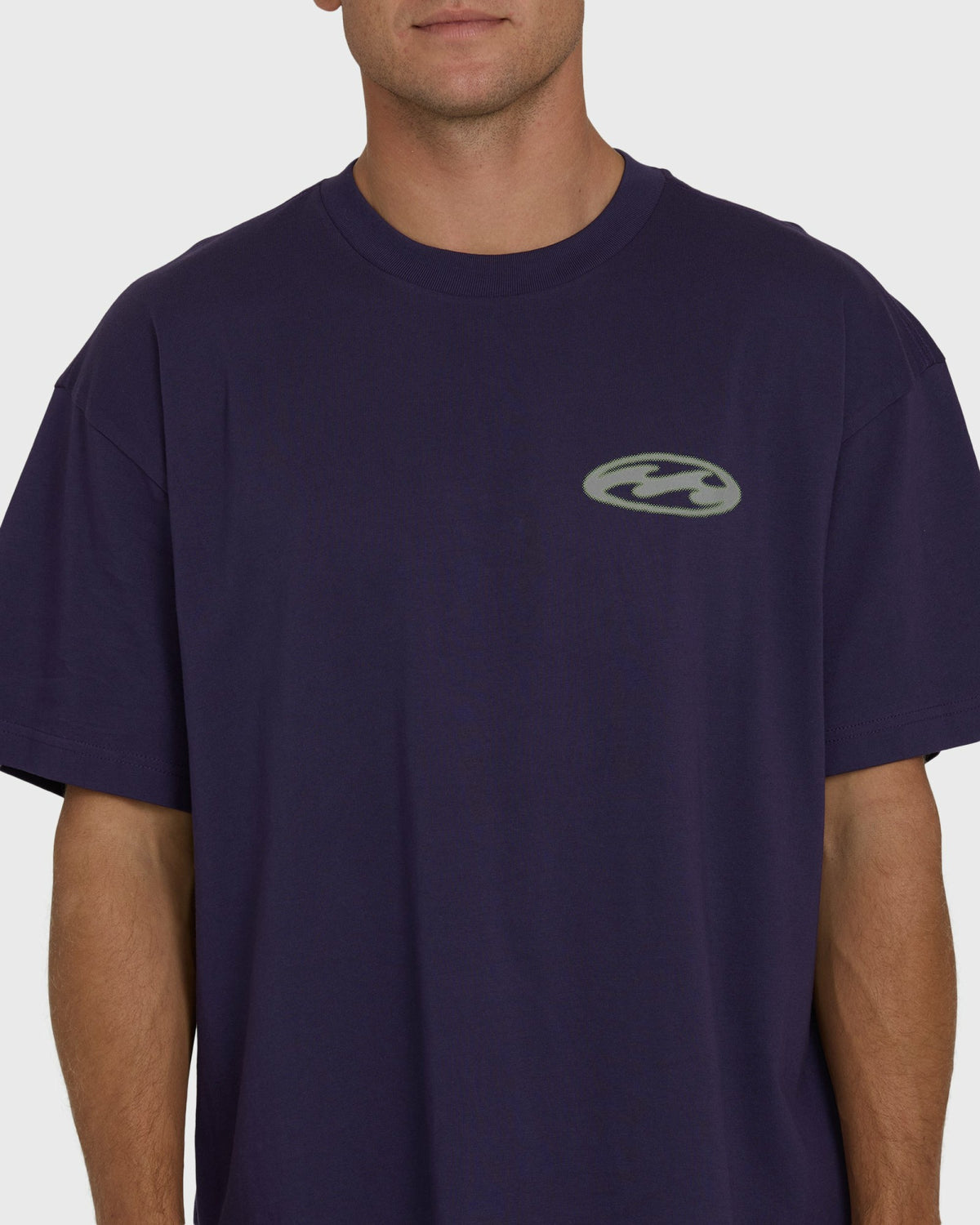 Billabong Men's Bad Dog Tonedawg OG Short Sleeve Knit T-Shirt - Purple Velvet