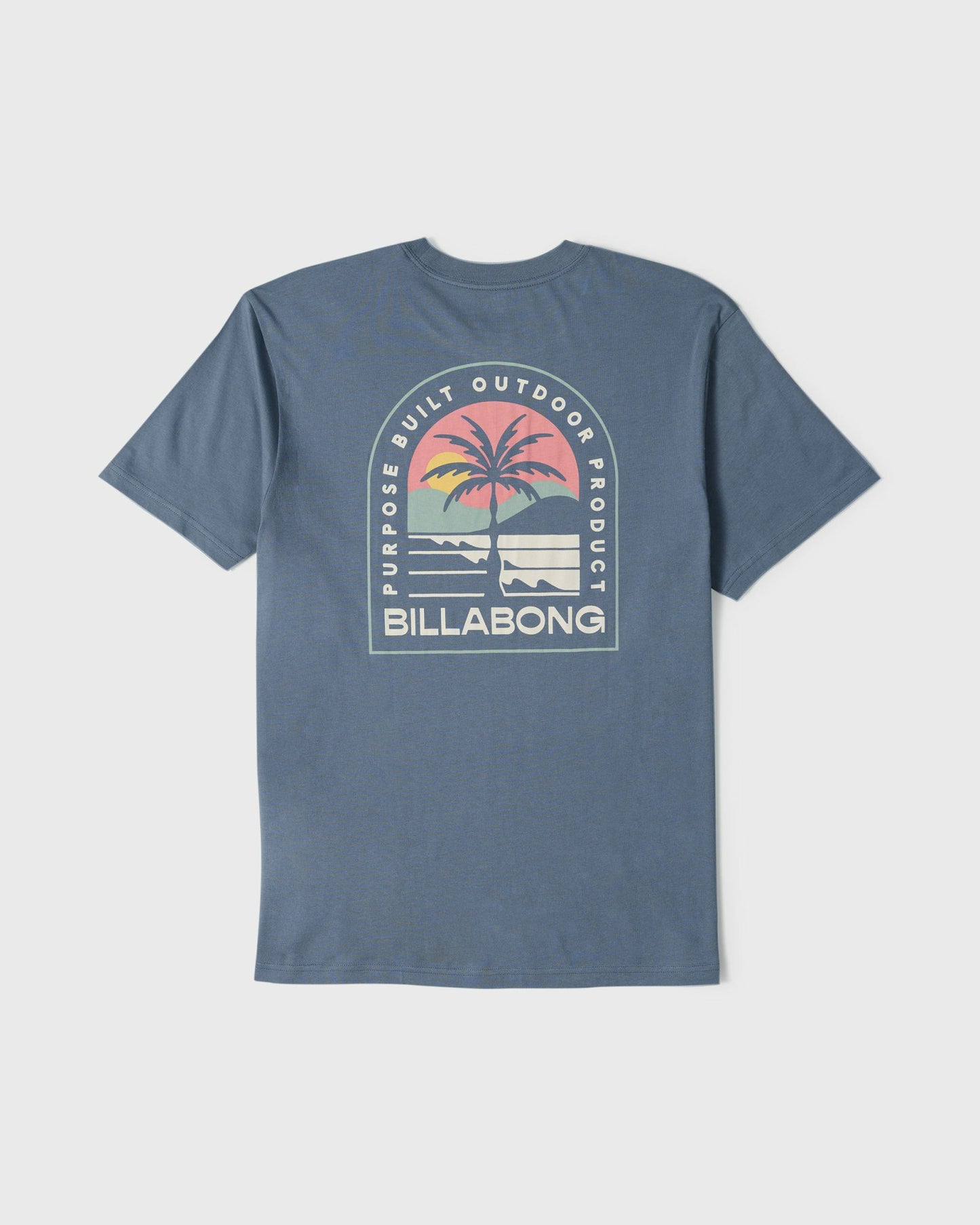 Billabong Men's Adventure Division Sun Down Premium Short Sleeve Knit T-Shirt - China Blue