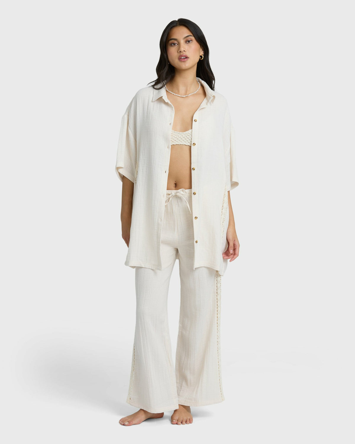 Billabong Women's Feelin Fine Pants - White Cap