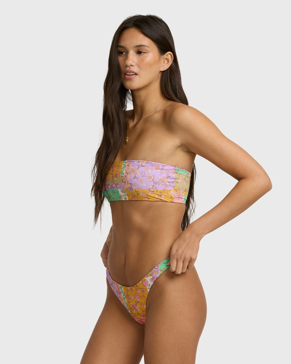 Billabong Women's Dreamy Daze Tully Reversible Bandeau Bikini Top - Sweet Lilac