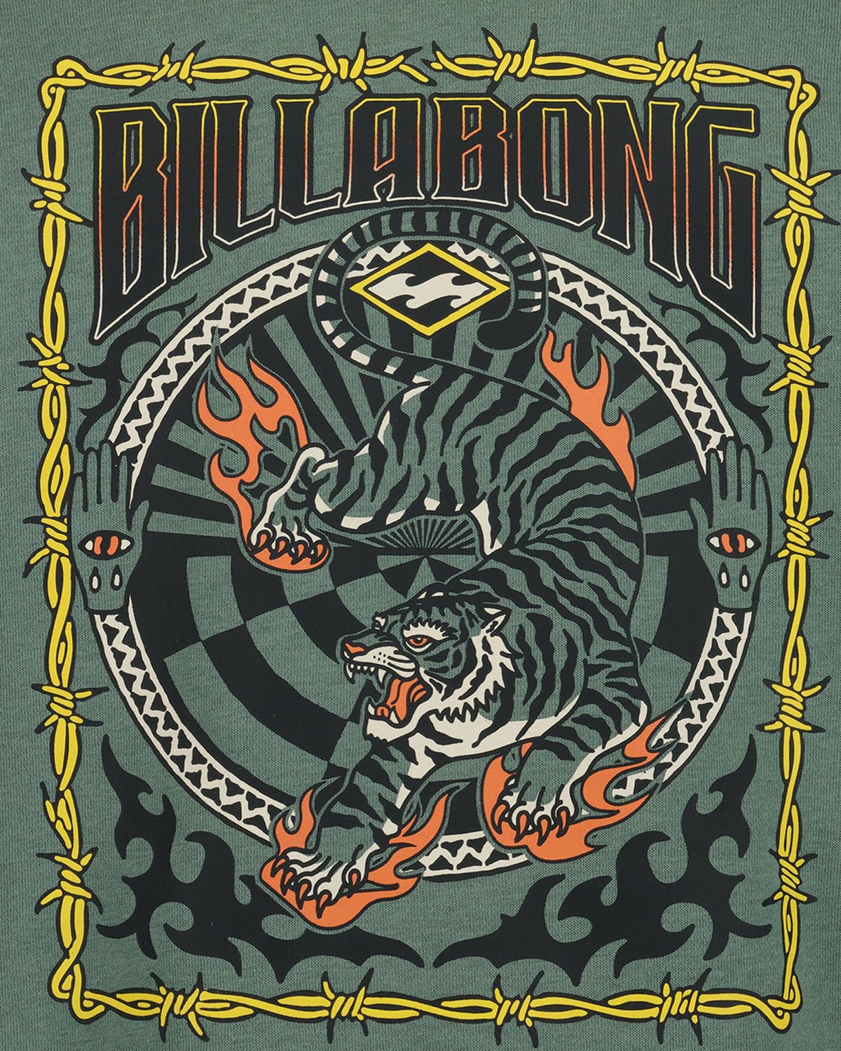Billabong Women's Boys Inferno Tiger Hoodie