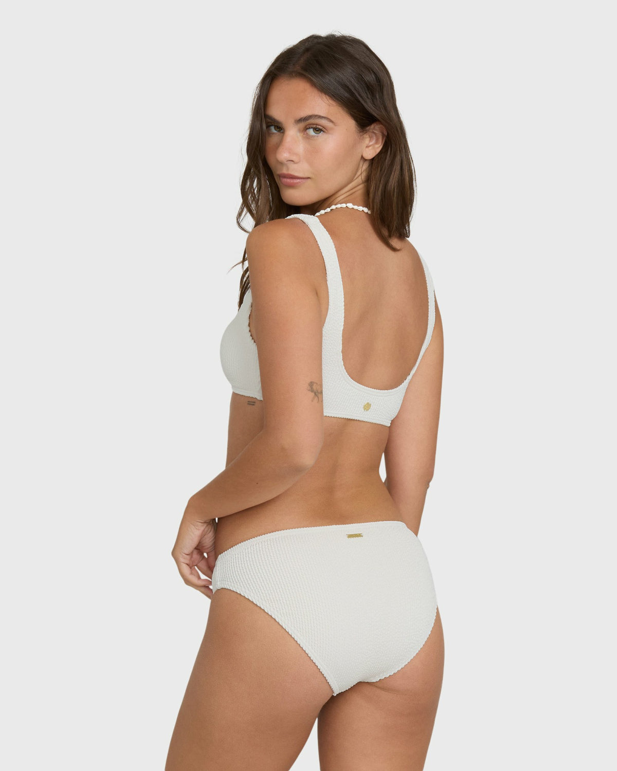 Billabong Women's Summer Hi Lowrider Full Bikini Bottoms - Salt Crystal