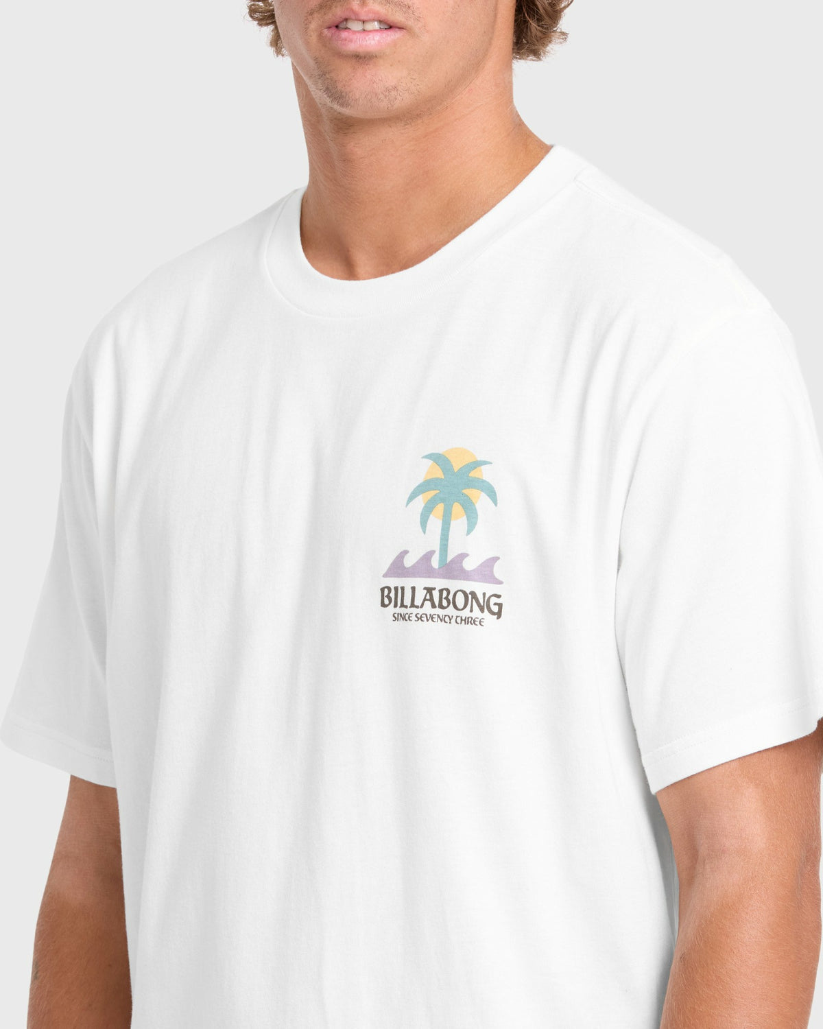 Billabong Men's Portal Premium Short Sleeve Knit T-Shirt - Off White