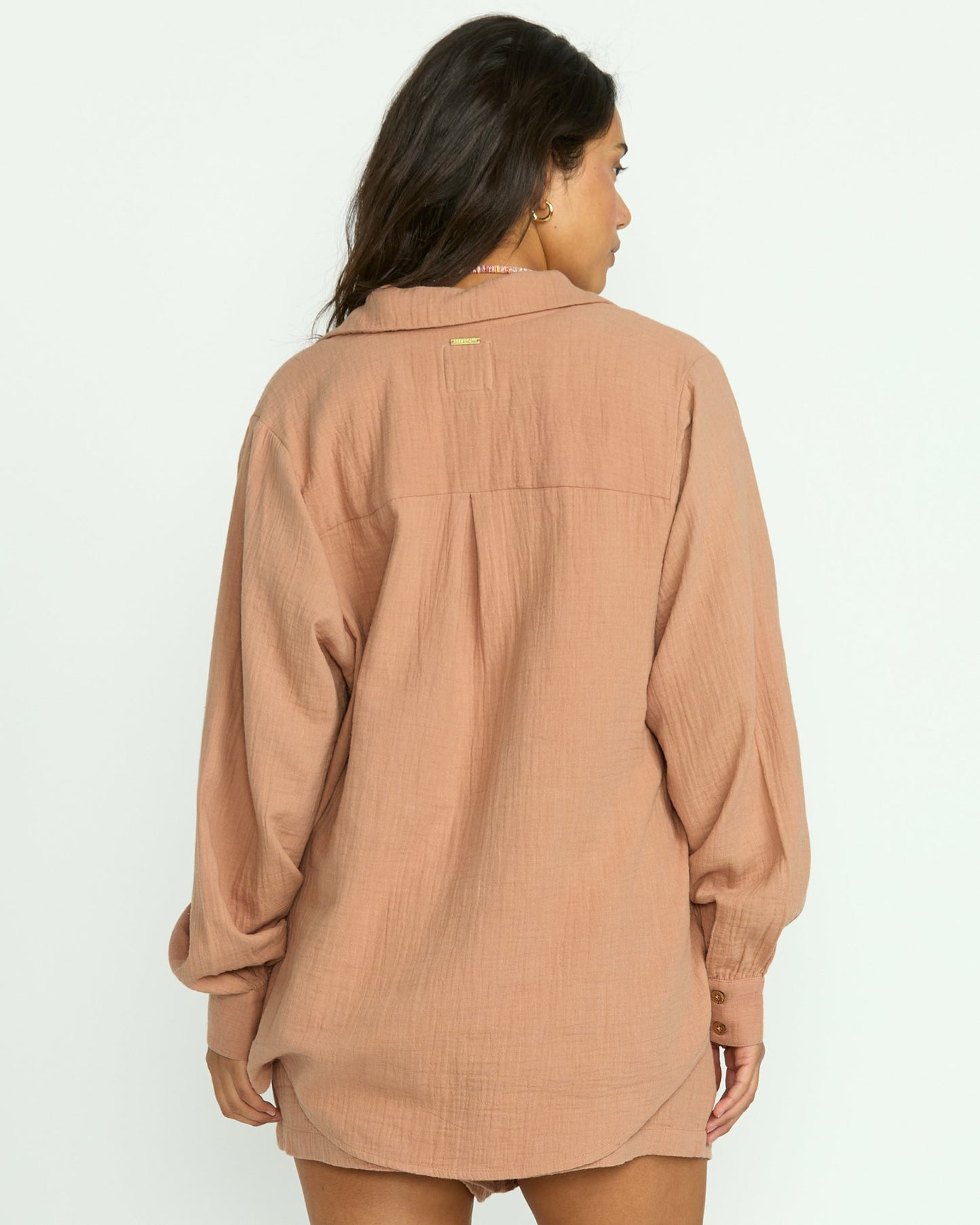 Billabong Women's Sweet Swell Long Sleeve Shirt - Rose Brown