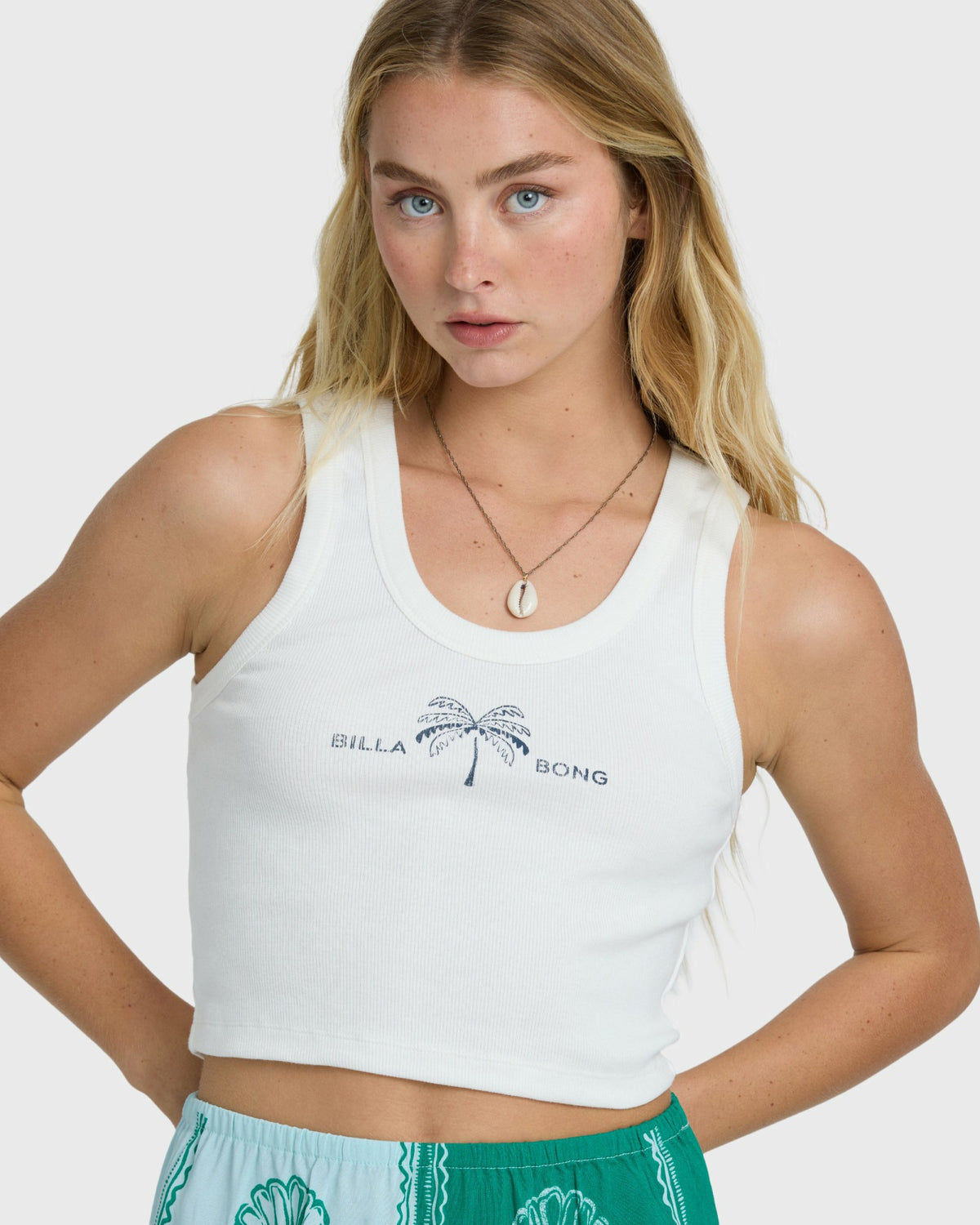 Billabong Women's Grab Some Shade Tank - Salt Crystal