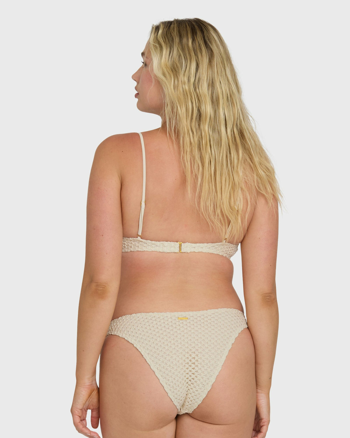 Billabong Women's Twisted Tides Hike Medium Bikini Bottom - White Cap