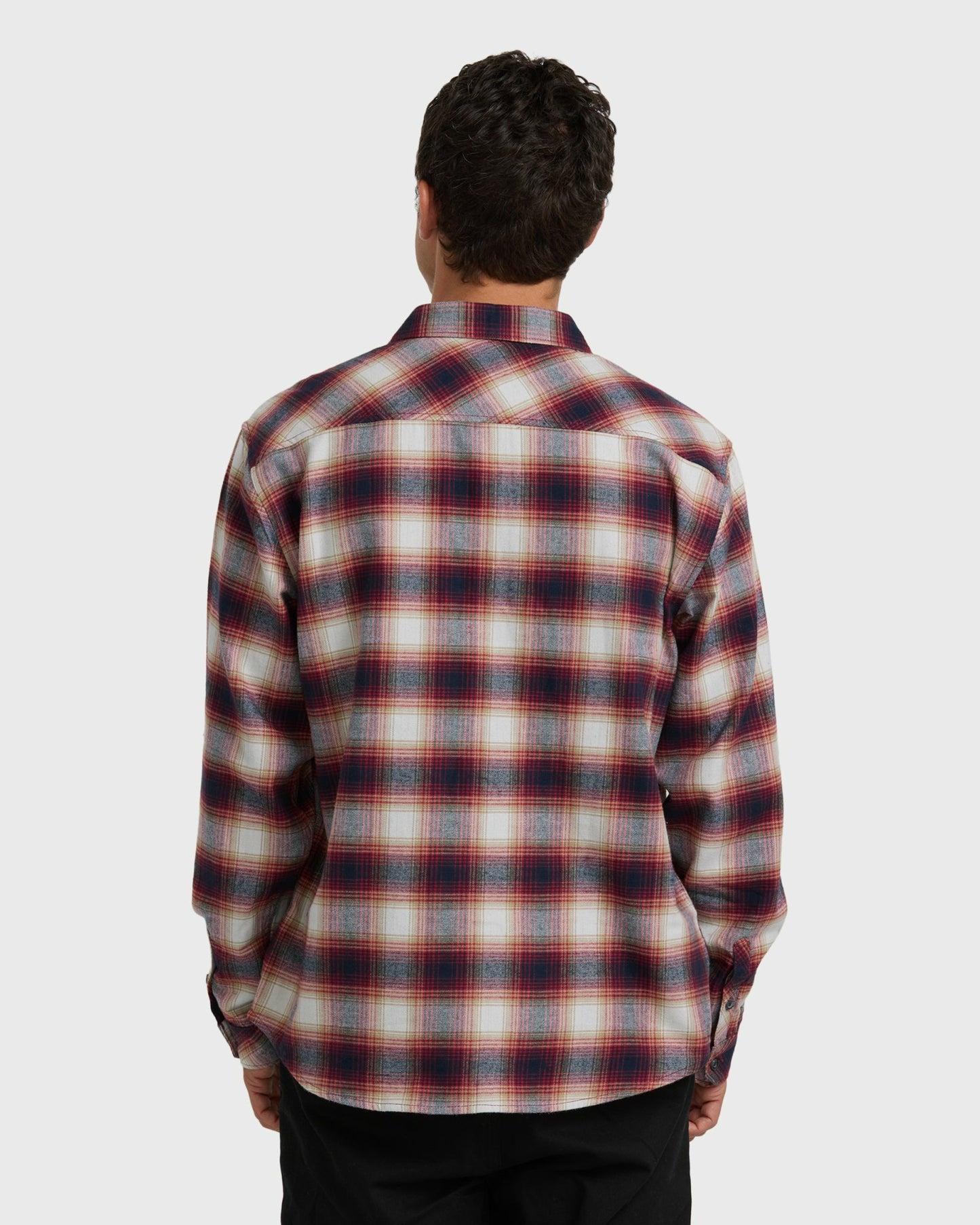 Billabong Men's Coastline Long Sleeve Flannel Shirt - Plum