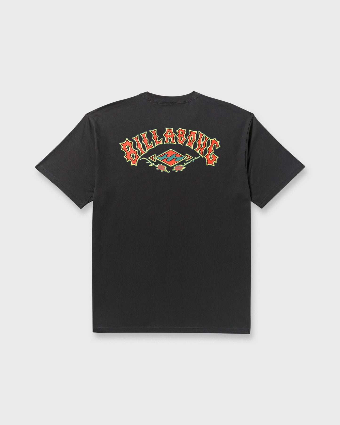 Billabong Men's Rose Arch Regular Short Sleeve T-Shirt - Washed Black