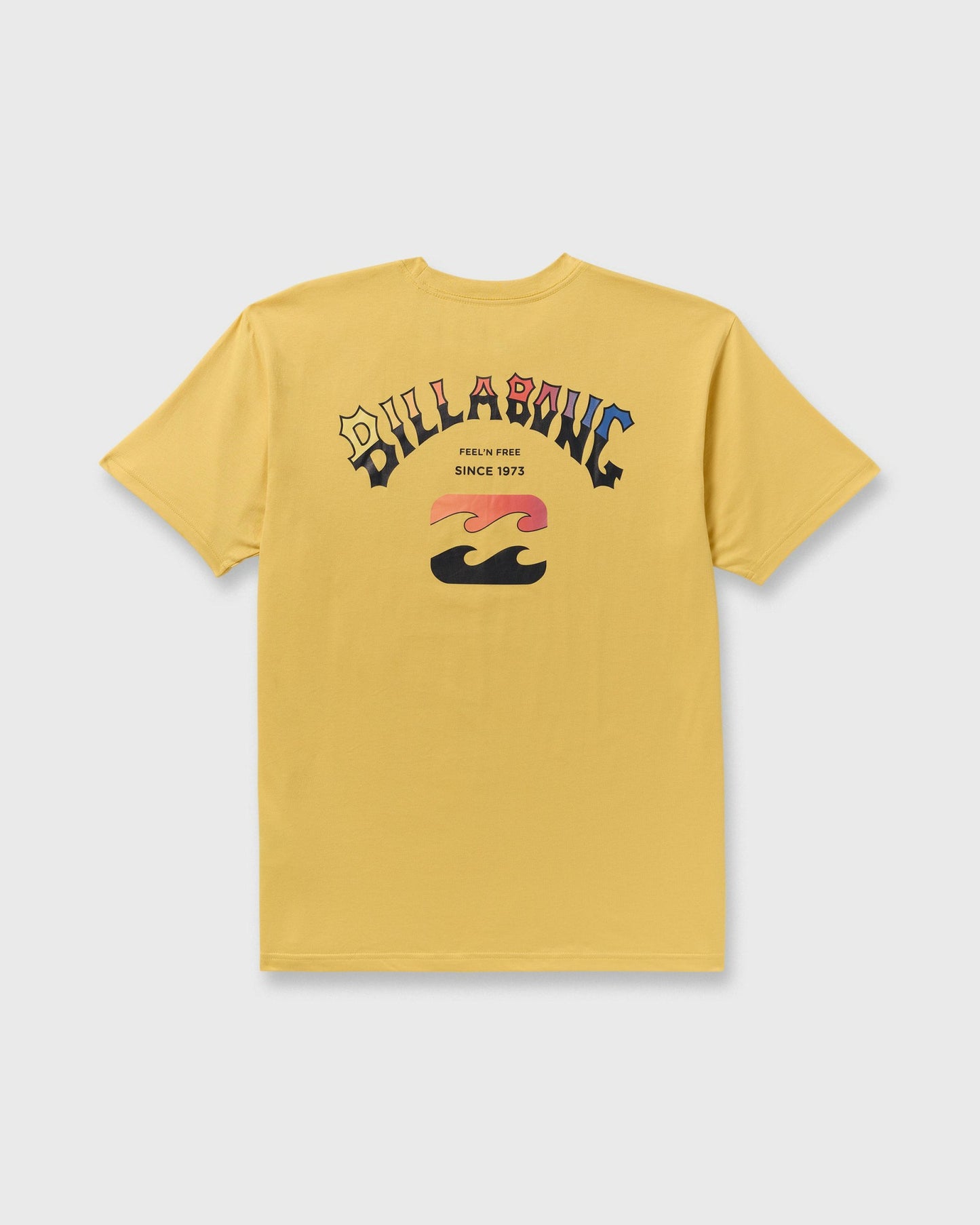 Billabong Men's Arch Fade Premium Short Sleeve T-Shirt - Dust Yellow