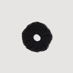 Sandro Women Beaded crochet scrunchie
