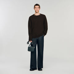 Sandro Men Small reconstituted leather bag