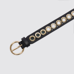 Sandro Women Belt with round buckle and eyelets