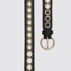 Sandro Women Belt with round buckle and eyelets