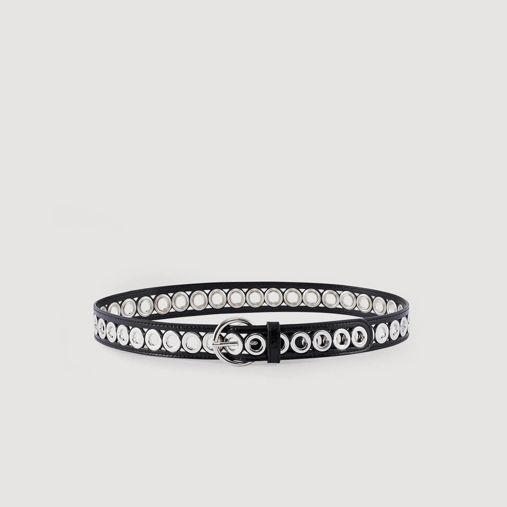 Sandro Women Belt with round buckle and eyelets