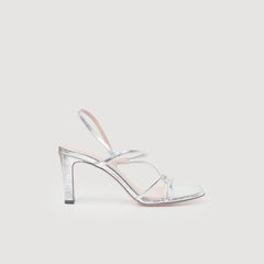 Sandro Women Metallic leather sandals