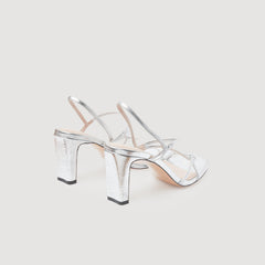 Sandro Women Metallic leather sandals