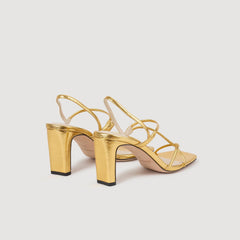 Sandro Women Embossed leather sandals