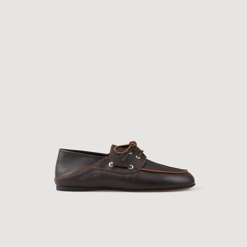Sandro Women Leather boat shoe loafers