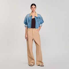 Sandro Women Denim jacket with studs