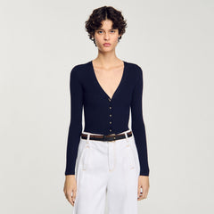 Sandro Women Rib knit cardigan