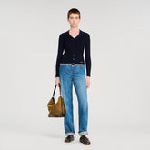Sandro Women Cropped polo collar cardigan