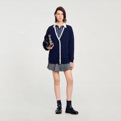 Sandro Women Long two-tone cardigan