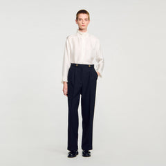 Sandro Women Silk shirt with gathered collar