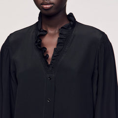 Sandro Women Flowy silk shirt
