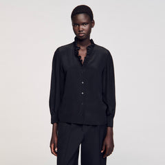 Sandro Women Flowy silk shirt