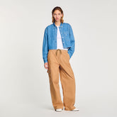 Sandro Women Denim cropped shirt