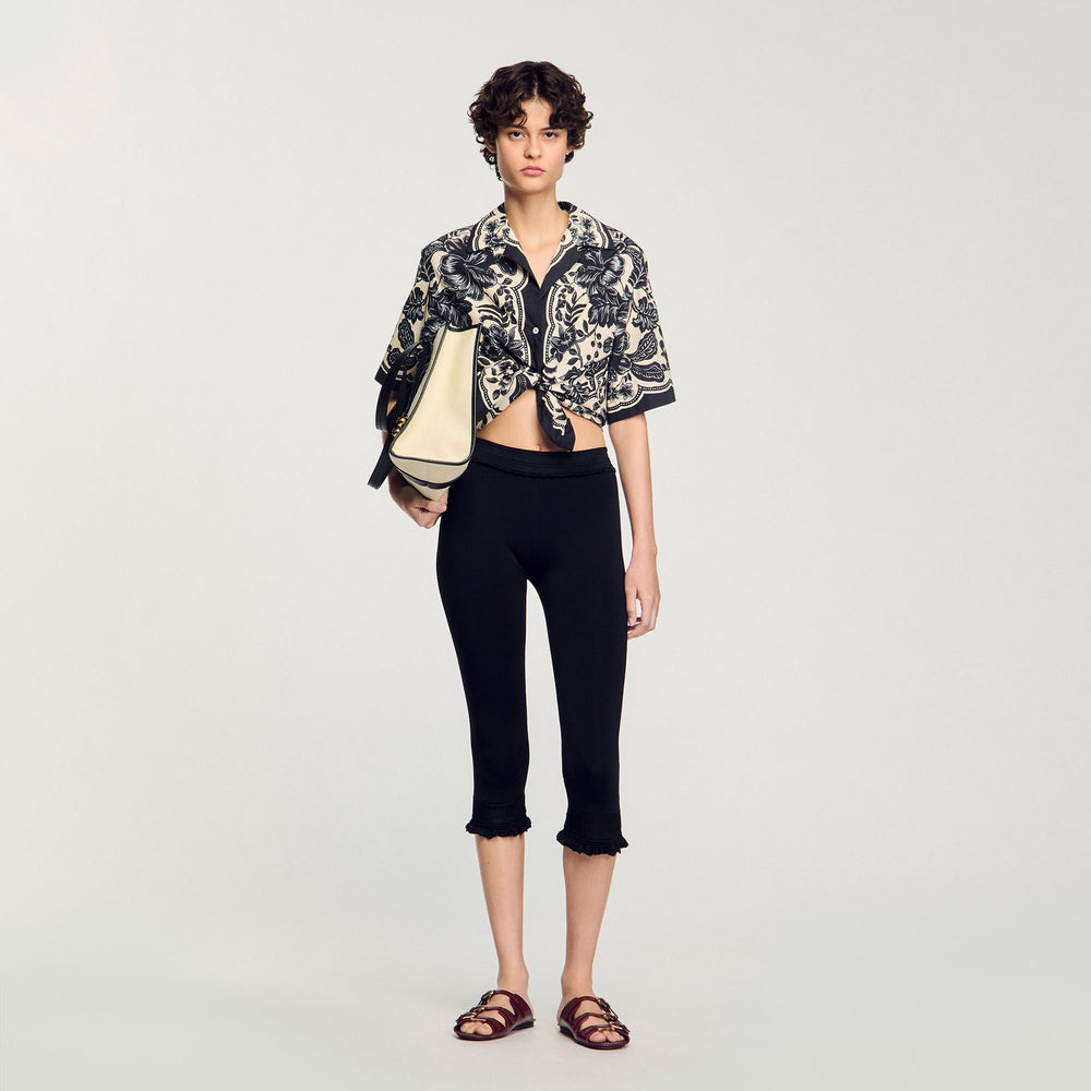 Sandro Women Floral motif shirt