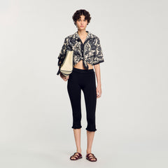 Sandro Women Floral motif shirt