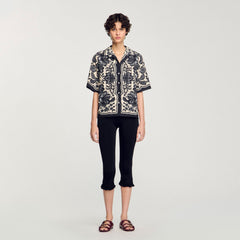 Sandro Women Floral motif shirt