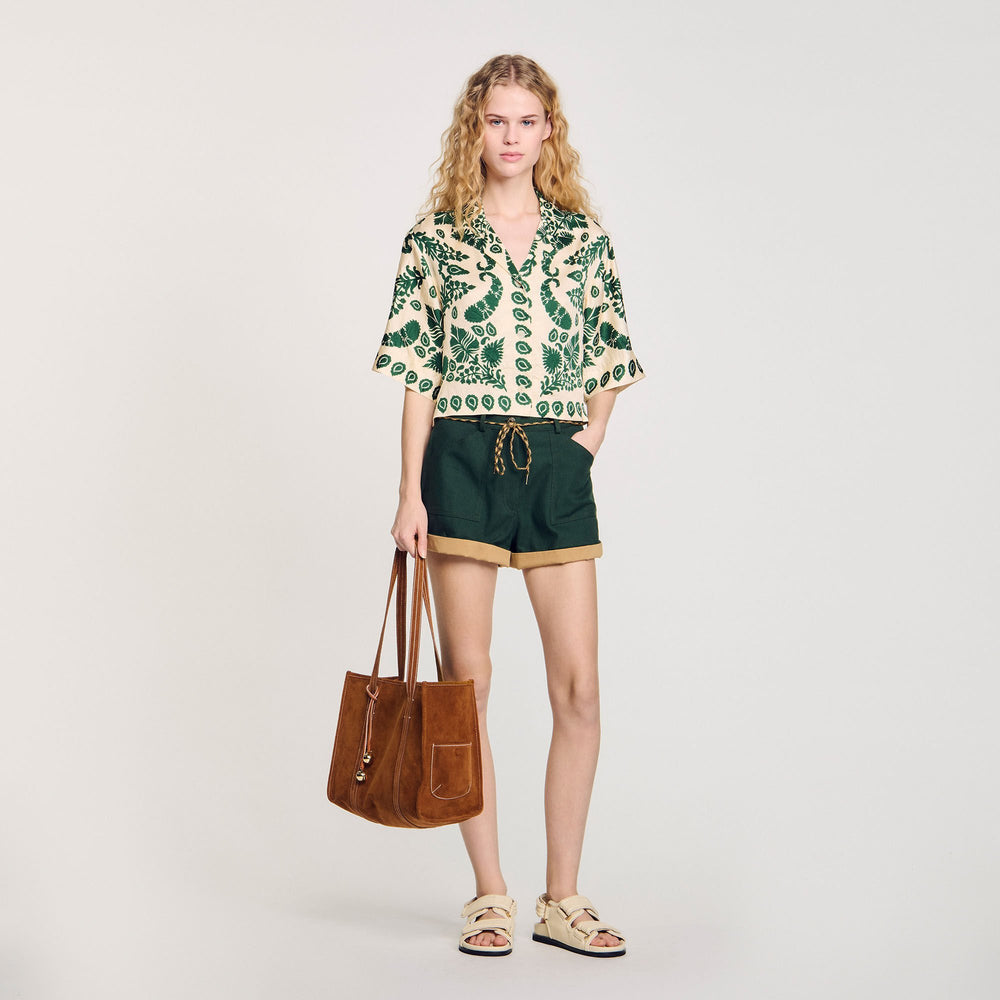 Sandro Women Floral motif shirt