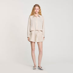 Sandro Women Striped rhinestone shirt