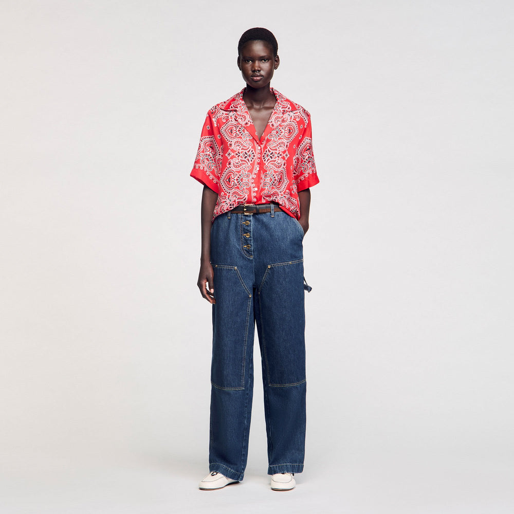 Sandro Women Bandana print silk shirt
