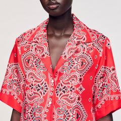 Sandro Women Bandana print silk shirt