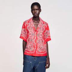 Sandro Women Bandana print silk shirt