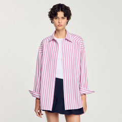 Sandro Women Striped rhinestone shirt