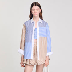 Sandro Women Striped mix shirt