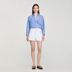Sandro Women Oversized bow shirt