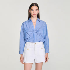 Sandro Women Oversized bow shirt