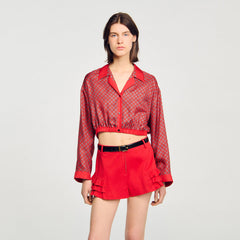 Sandro Women Scarf print shirt