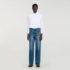 Sandro Women Pleated cropped shirt