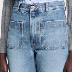 Sandro Women Flared faded jeans