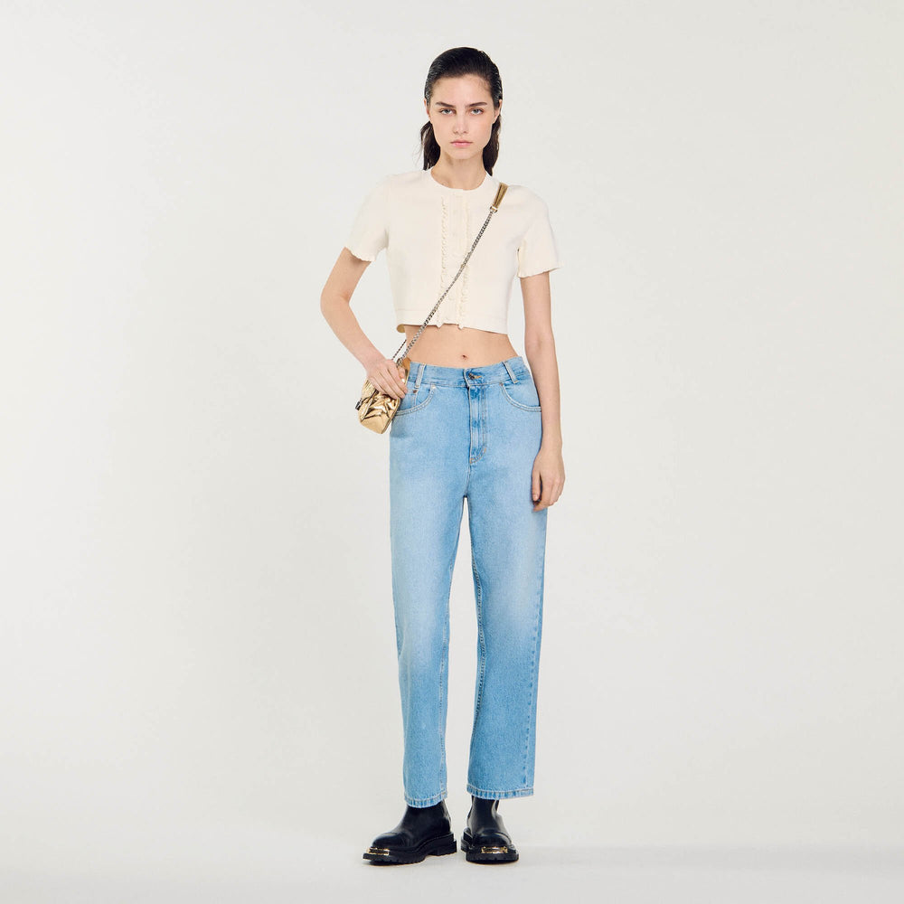 Sandro Women Low-rise straight-leg jeans