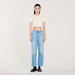 Sandro Women Low-rise straight-leg jeans